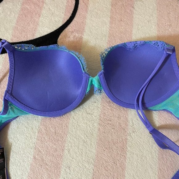 VS Seafoam Very Sexy Eyelash Lace Push Up Bra - Picture 6 of 8